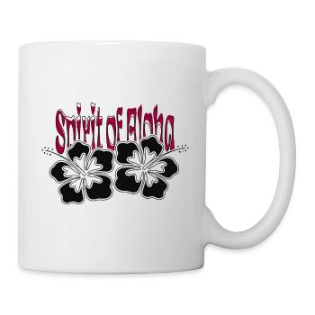 Hawaii Spirit of Aloha Summer Vibe Spruch Retro - Tasse - Weiß - Rechts