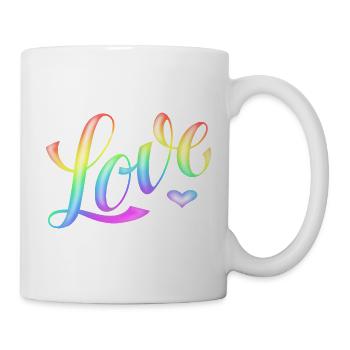 Love - Regenbogen -Desingned by KissingLetters - Mug - white - Right