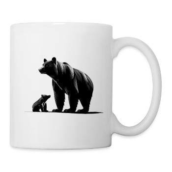 Bear Father with Child Gift for Father Dad - Mug - white - Right