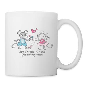 Geburtstagsmaus - Tasse - Weiß - Rechts
