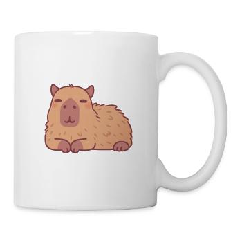 Niedliches ruhendes Capybara Doodle - Tasse - Weiß - Rechts