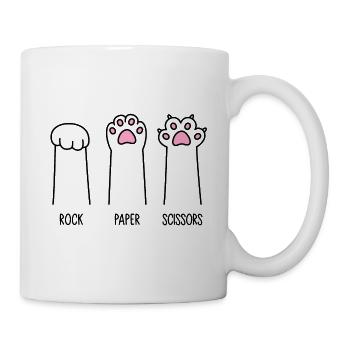Rock Paper Scissors - Tasse - Weiß - Rechts