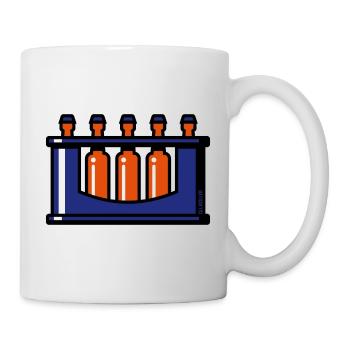 XBierkasten / Bierkiste (Bier / Blau) - Tasse - Weiß - Rechts