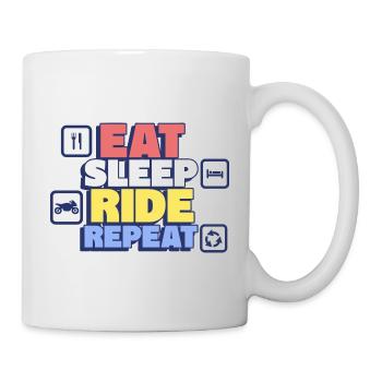 Mangez, dormez, roulez – faire de la Moto - Mug blanc - blanc - Droite