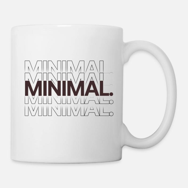 MINIMAL. DUNKEL - Tasse - Weiß