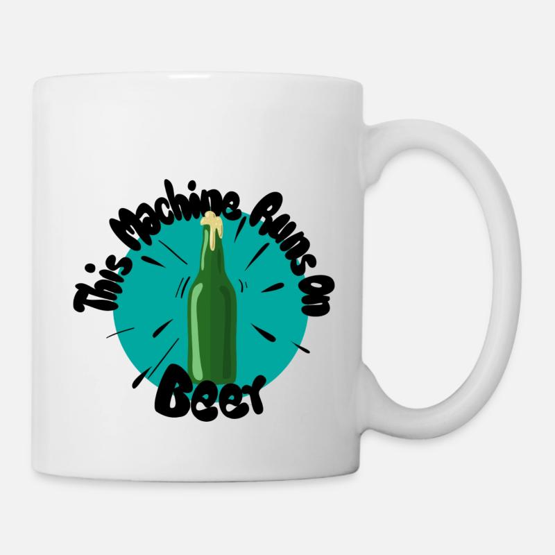 This Mashine Runs On Beer - Mug - white