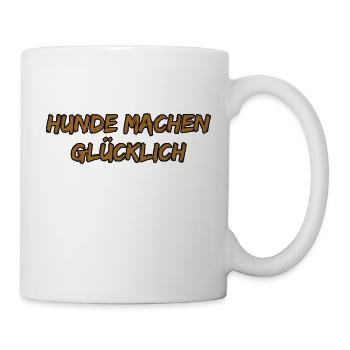Hunde machen glücklich - Tasse - Weiß - Rechts