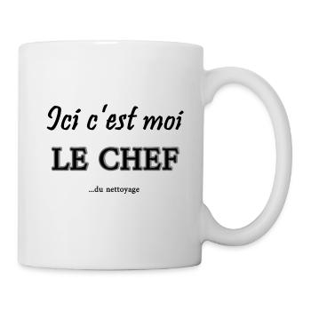 c'est moi le chef - Mug blanc - blanc - Droite