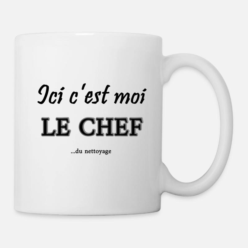 c'est moi le chef - Mug blanc - blanc