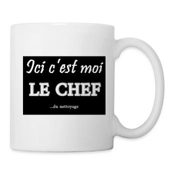 chef noir - Mug blanc - blanc - Droite