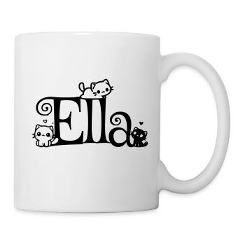 Ella Name Vorname Kätzchenname - Tasse - Weiß - Rechts