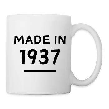 Fabriqué en 1937 - Année de naissance / Anniversaire - Mug blanc - blanc - Droite
