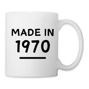 Made in 1970 - Geburtsjahr / Geburtstag - Tasse - Weiß - Rechts