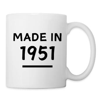 Fabriqué en 1951 - Année de naissance / Anniversaire - Mug blanc - blanc - Droite