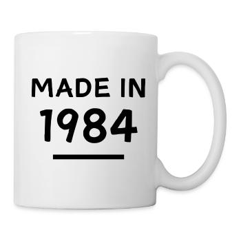 Made in 1984 - Geburtsjahr / Geburtstag - Tasse - Weiß - Rechts