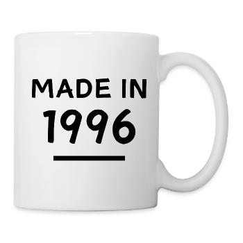 Made in 1996 - Geburtsjahr / Geburtstag - Tasse - Weiß - Rechts