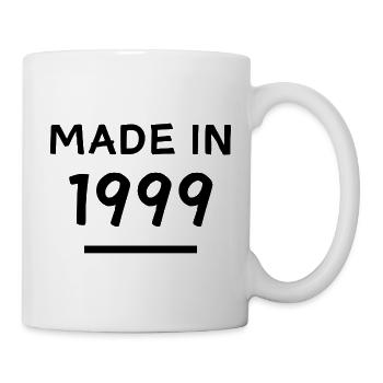 Made in 1999 - Geburtsjahr / Geburtstag - Tasse - Weiß - Rechts