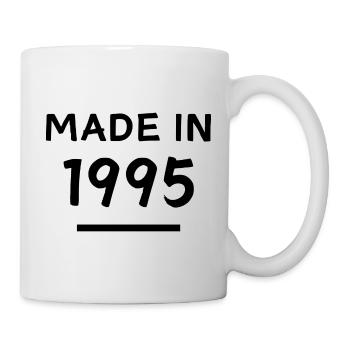 Made in 1995 - Geburtsjahr / Geburtstag - Tasse - Weiß - Rechts