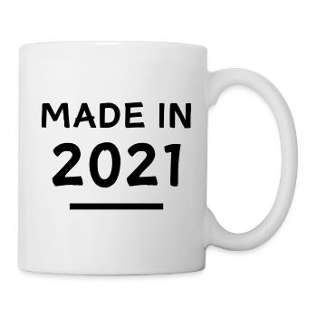Fabriqué en 2021 - Année de naissance / Anniversaire - Mug blanc - blanc - Droite