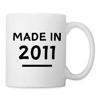 Made in 2011 - Geburtsjahr / Geburtstag - Tasse - Weiß - Rechts