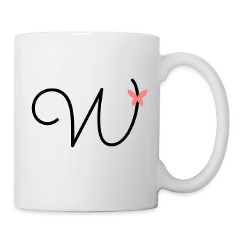 Lettre W Papillon Lettre - Mug blanc - blanc - Droite