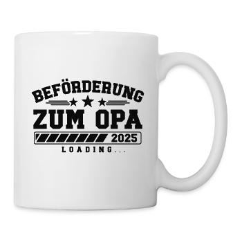 Beförderung zum Opa 2025 loading - Tasse - Weiß - Rechts