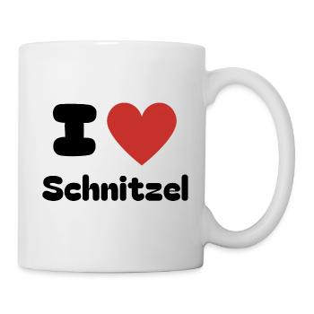 I Love Schnitzel - Tasse - Weiß - Rechts
