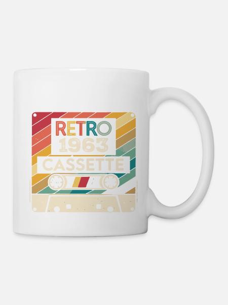 Retro 1975 Jahrgang 1963 - 1963 Geburtstagsgeschenk - Tasse - Weiß