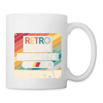 Retro 1975 Jahrgang 2004 - 2004 Jubiläumsgeschenk - Tasse - Weiß - Rechts