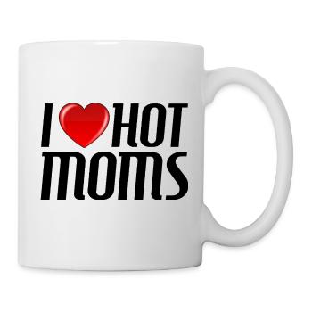 I love hot moms - Tasse - Weiß - Rechts