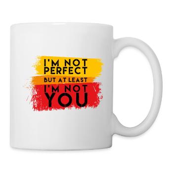 Cadeau Fun: I’M NOT PERFECT – Humour & Minimalisme - Mug blanc - blanc - Droite