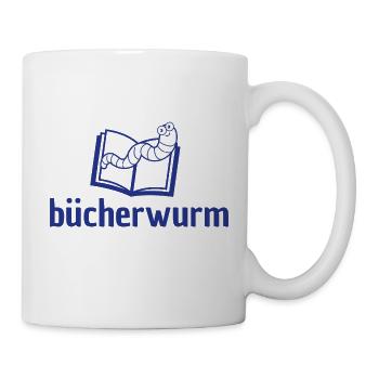 Bücherwurm - Tasse - Weiß - Rechts