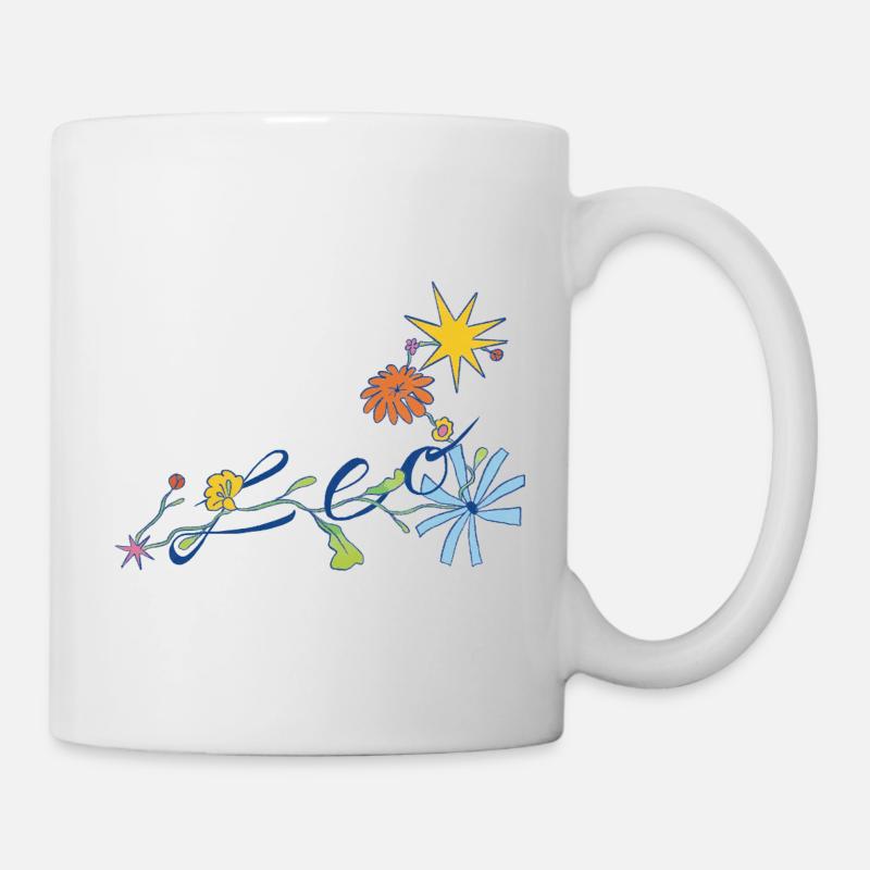 Leo – Kreative Sternzeichen-Illustration - Tasse - Weiß