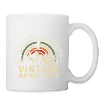 April 1979 Geburtstagsgeschenk - geboren im April 197 - Tasse - Weiß - Rechts