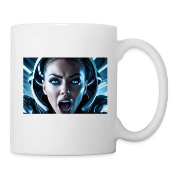 Bébé astronaute hurlant - Mug blanc - blanc - Droite
