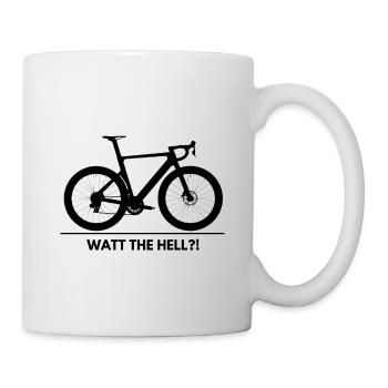 Watt the Hell – Funny Cyclist Shirt - Mug - white - Right