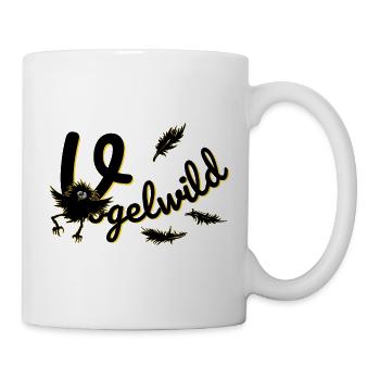 Wild Birds Funny Naughty Bird Design with Chaos - Mug - white - Right