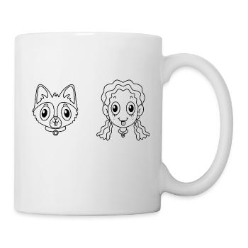 Haustier Hund - Tasse - Weiß - Rechts