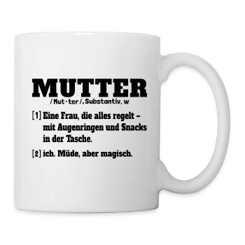 Mutter Definition - Tasse - Weiß - Rechts