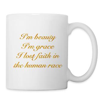 Schönheit und Anmut - Tasse - Weiß - Rechts