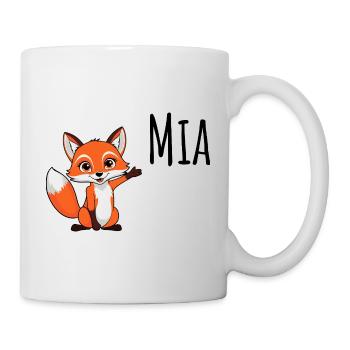 Fuchs - Mein Name ist Mia- Süßes Waldtier - Tasse - Weiß - Rechts