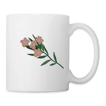 Pink Oleander Flower Branch - Mug - white - Right