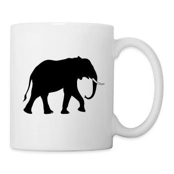 Geometrische Sonnenfinsternis Abstrakter Druck - Tasse - Weiß - Rechts