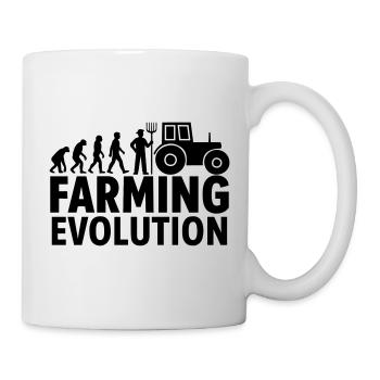 Landwirtschaft Evolution Traktor Landwirt - Tasse - Weiß - Rechts