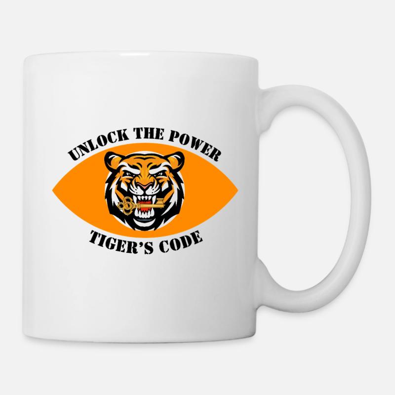 Conception dynamique de l’emblème du tigre - Mug blanc - blanc