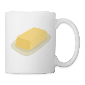 Stück Butter - Tasse - Weiß - Rechts