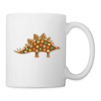 Süßer Lebkuchen Stegosaurus Weihnachten Deko Kids - Tasse - Weiß - Rechts