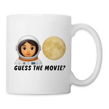 Astronaut und Mond Nacht Abenteuer Motive - Tasse - Weiß - Rechts