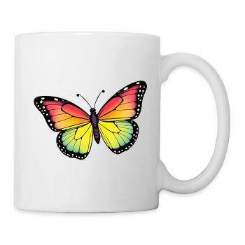 Schmetterling - Tasse - Weiß - Rechts