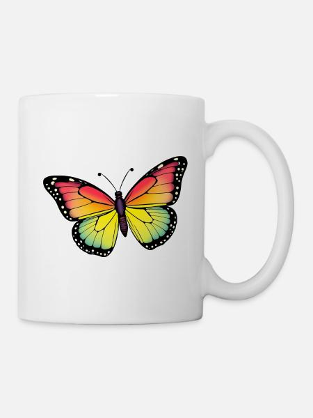 Schmetterling - Tasse - Weiß